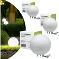 Produktbild: 3x GARDEN FLORA leuchtende Kugellampe wasserdicht Marmorimitation