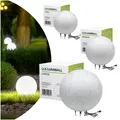 Produktbild: 3x GARDEN FLORA leuchtende Kugellampe wasserdicht Marmorimitation