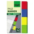 Produktbild: Sigel Haftmarker Transparent Werkstoff: Papier Farbe: 1 X Rot, 1 X Blau, 1 X Gelb, 1 X
