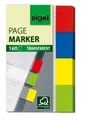Produktbild: Sigel© Haftmarker Transparent, grn, gelb, blau, rot, 20x50 mm, 160 Streifen