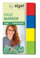 Produktbild: Sigel® HN670 Haftmarker Transparent - 50 x 20 mm, 4 Farben, 160 Streifen