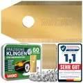 Produktbild: MASKO® Ersatzmesser Klingen für Mähroboter | Rasenmäher Messer universal inkl. innovativen Schrauben | Ersatzklingen Rasenroboter langlebig Titan-Beschichtung Kompatibel mit Gardena/Husqvarna 60 Stück