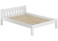 Produktbild: ERST-HOLZ Massivholzbett Weißes Doppelbett 160 x 200 Kieferholz mit Rost, Kiefer waschweiß