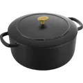 Produktbild: Ballarini Cocotte BELLAMONTE 28 cm rund 7,0 Liter Bräter aus Gusseisen schwarz (Bräter + Schmortopf, Gusseisen, 28 x 18 cm) (1022973)