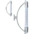 Produktbild: ORION Fensterthermometer Außenthermometer Gartenthermometer Temperaturanzeige - Silber/Weiß