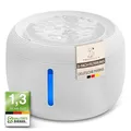 Produktbild: Pretty Paw© Trinkbrunnen für Katze – Flüsterleiser 2,5L Katzenbrunnen mit LED & Aktivkohlefilter | BPA-frei & leicht zu reinigen | Hochwertige Lösung zum fairen Preis