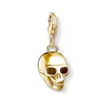 Produktbild: THOMAS SABO Charm-Anhänger Totenkopf 18 Karat 750 Gelbgold vergoldet 1549-413-39