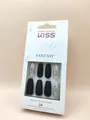 Produktbild: Kiss GEL FANTASY Ready Wear 24 Nails LONG 85699 FG02C matte Black silver Glitter