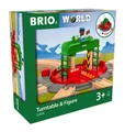 Produktbild: BRIO® Spielzeugeisenbahn-Schiene World Zubehör Lok-Drehscheibe mit Kontrollbrücke 2 Teile 33476