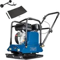 Produktbild: Scheppach Rüttelplatte HP1200S | 6,5 PS Benzinmotor | 15 kN Verdichtungsdruck | 450 x 350 mm Plattengröße | inkl. Fahrvorrichtung und Gummimatte