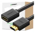Produktbild: HDMI-Stecker auf HDMI-Buchse, Kabel UGREEN HD107, FullHD, 3D, 1 m (Schwarz)