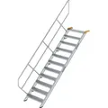 Produktbild: Günzburger Steigtechnik - Treppe 45° Stufenbreite 800 Mm 11 Stufen Aluminium Geriffelt - 600271