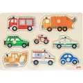 Produktbild: Goki Motorikspielzeug 57996, Verkehrsmittel, Steckpuzzle aus Holz, ab 1 Jahr