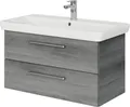 Produktbild: Pelipal Badmöbel-Set Sunline 105 BxHxT 96 x 56 x 48,5 cm Frontfarbe graphit struktur quer mit Keramik-Waschtisch und Was