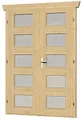 Produktbild: Skanholz Doppelflügeltür, mit Milchglas, 123,4 x 193 cm