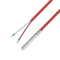 Produktbild: iOVEO 036HS04202 - NTC 5KOHM Temperaturfühler / Kabelfühler / Solarfühler / Temperatursensor mit Silikon-Leitung bis 200°C, NTC, 2 Meter