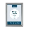 Produktbild: EUROPEL Klapprahmen A5 mit 25 mm Aluminium-Profil - aufklappbarer Plakatrahmen mit Gehrungsecke - Schnapprahmen für u.a. Poster, Zertifikate, Fotos & Werbemittel - Silber