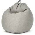 Produktbild: Green Bean Sitzsack Home Linen (Indoor Riesensitzsack mit EPS-Perlen Füllung -, Kuschelig Weich Waschbar), Sitzkissen Lounge Chair grau Ø 100 cm