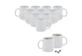 Produktbild: Spetebo Tasse Kaffeebecher mit Henkel weiß, Porzellan, Spülmaschinen geeignet