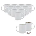 Produktbild: Klassik Kaffee Tasse weiß 310ml - 12er Set - Blanko Tee Kakao Becher zum Bemalen