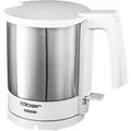 Produktbild: Cloer Wasserkocher 4701, weiß-silber, 1,5 Liter, 2000 Watt, mit Edelstahlgehäuse