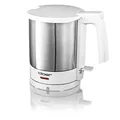Produktbild: Cloer 4701 Wasserkocher, 2000 W, Trockengeh- und Überhitzungsschutz, innen liegende Füllmengenmarkierung, 1,5 Liter, mattierter Edelstahlbehälter, Weiß