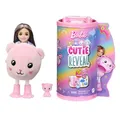 Produktbild: Barbie Cutie Reveal Puppe - 6 Überraschungen, Plüschtierfreunde, Moden, Farbwechselspaß, Pinker Plüschteddybär, Chelsea-Puppe, Accessoires, für Kinder ab 3 Jahren, HKR19
