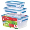 Produktbild: EMSA (Groupe SEB Deutschland GmbH) EMSA Clip & Close Frischhaltedosen 3-teiliges Set, Platzsparend ineinander stapelbar, Set besteht aus: 1 x 550 ml, 1 x 1 Liter, 1 x 2,2 Liter - Dosen 508566