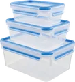 Produktbild: EMSA 508566 - EMSA Frischhaltedosen Set CLIP & CLOSE blau 0,55/1,0/2,2 l