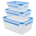 Produktbild: emsa Frischhaltedosen-Set 0,55/1,0/2,2 l transparent, blau