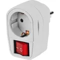 Produktbild: Kestek - Zwischensteckdose 1-fach, Schutzkontakt, Steckdosenadapter Mit Schalter
