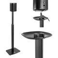 Produktbild: Maclean Lautsprecherständer MC-896 für Sonos One & One SL – Höhenverstellbar 70–127 cm, (Basisabmessungen: 296x230mm, Kabelmanagement) schwarz