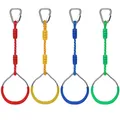 Produktbild: 4 Stk Turnringe Kinder Klettern Ringe Trapeze Schaukel Bar Ringe Gymnastik S...