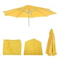 Produktbild: Mendler Ersatz-Bezug für Sonnenschirm N19, Sonnenschirmbezug Ersatzbezug, Ø 3m Stoff/Textil - gelb