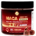 Produktbild: 8 in 1 Maca Gummis 2000 mg | mit 8 natürlichen Zutaten | mit Ashwagandha, Zink, Tribulus Terrestris, Rhodiola Rosea und Ginseng | stärker wie Shi...