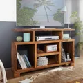 Produktbild: FineBuy Sideboard Sheesham Massivholz 115 x 76 x 40 cm Landhaus-Stil Fernseh-Kommode mit Staufächern TV-Schrank Anrichte Echt-Holz mit 4 Standbeinen