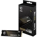 Produktbild: MSI SPATIUM M480 PRO SSD 2 TB – PCIe 4.0 NVMe M.2 interne SSD, 7400 MB/s Lesen & 7000 MB/s Schreiben, 3D NAND, integrierte Datensicherheit, Center – 5 Jahre Qualität (1400 TBW)