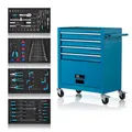 Produktbild: Werkstattwagen Werkzeugwagen inkl. Werkzeug Rollwagen 4 Schubladen Kugelgelager