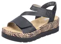 Produktbild: Rieker Keilsandalette, Sommerschuh, Sandale, Keilabsatz, mit gemusterter Plateausohle
