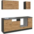 Produktbild: Küchenblock SORRENTO - Wotan-Eiche - grafit - 210 cm