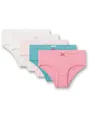 Produktbild: Sanetta Mädchen-Hüftslip (Fünferpack) rosa, weiß & türkis | Hochwertige und nachhaltige Unterhose für Mädchen aus Baumwoll-Mix.