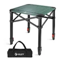 Produktbild: VILLEY Klappbarer Camping-Tisch aus Aluminium, 40 x 40 x 53 cm, grün