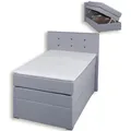 Produktbild: Boxspringbett - silber - H3 - mit Topper - 90x200 cm
