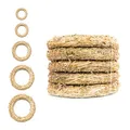 Produktbild: DekoPrinz® Strohkränze, 5 Stück | ø 33 cm Durchmesser | 6 cm Stärke | Strohrömer, Türkranz, Deko-Kranz, Kranz-Rohling, Strohring