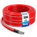 Produktbild: Solarkabel Solarleitung 6mm² reines Kupferkabel H1Z2Z2-K 50m PV Rot