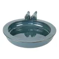 Produktbild: Vogelbecken Vogeltränke Wasserschale Vogelbad 31x33x11cm blau Terracotta Deko