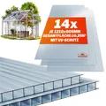 Produktbild: DeubaXXL DE Hohlkammerstegplatten 14er-Set Transparent 4mm 10,25m² 101737