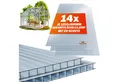 Produktbild: Gardebruk Hohlkammerplatte, 14x Doppelstegplatten 4mm Zuschneidbar Polycarbonat Klar 121x60,5cm