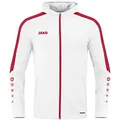 Produktbild: JAKO Herren Kapuzenjacke Power, Weiß/Rot, S
