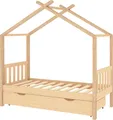 Produktbild: vidaXL Kinderbett mit Schublade Massivholz Kiefer 80x160 cm
